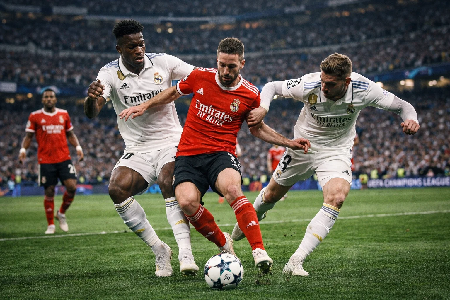 Real Madrid vence a Benfica 2:1 y avanza en la Champions